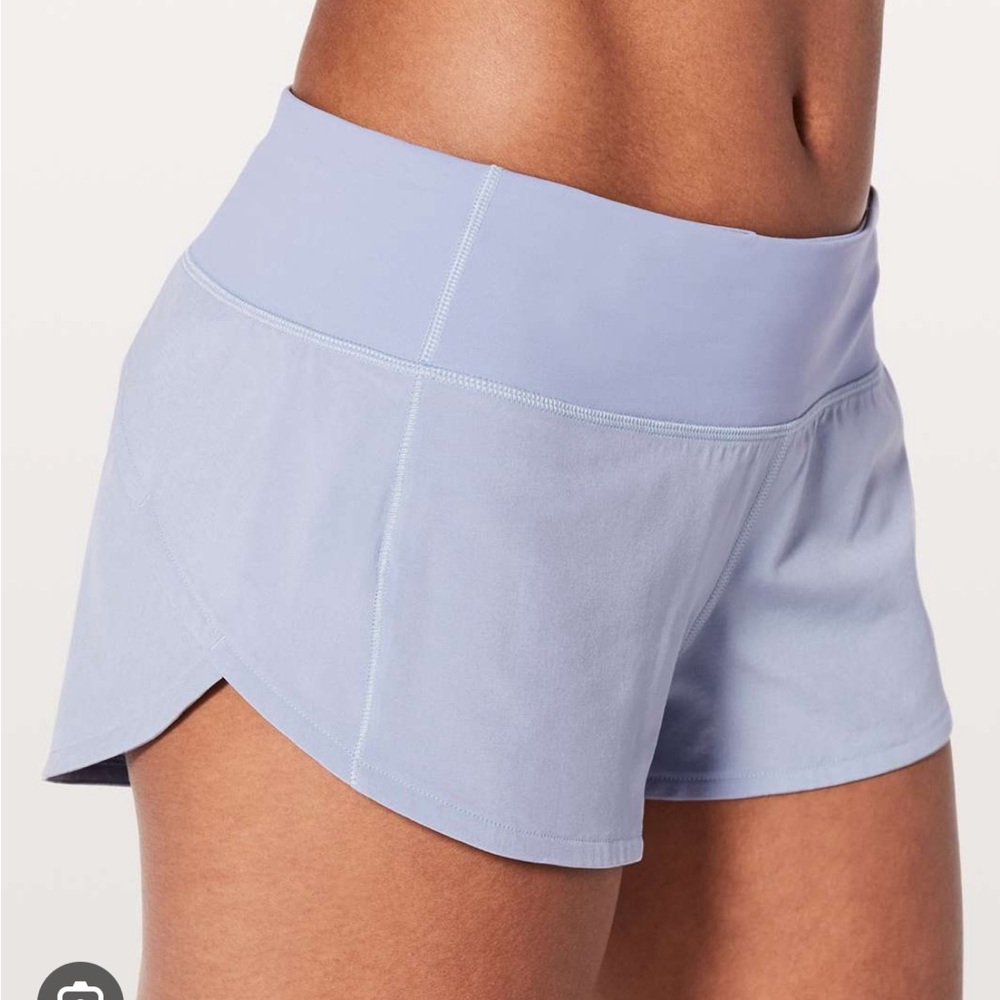 Lululemon Perrywinkle speed up shorts